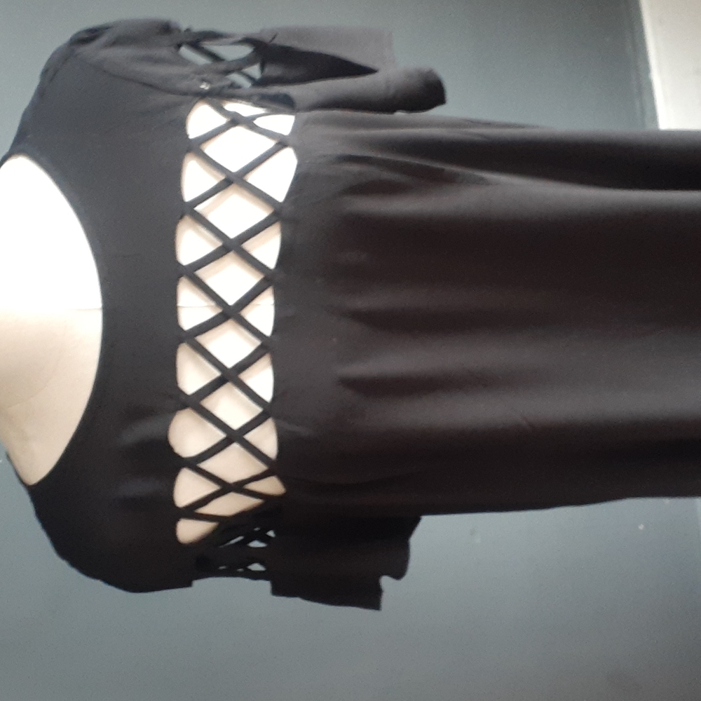 Torrid black women's pullover tunic dress size 0 - Picture 3 of 15